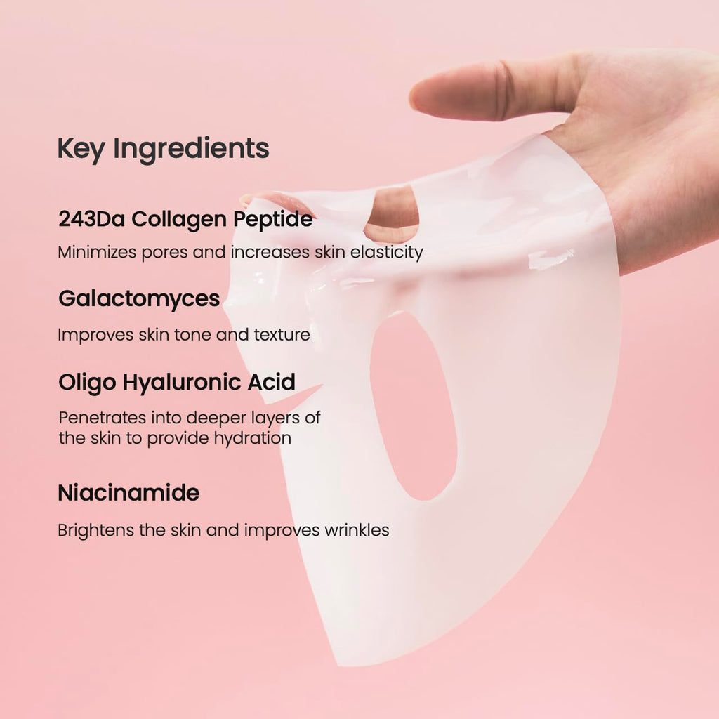 BIODANCE Radiance & Firming Duo: Vita Niacinamide Gel Toner Pads and Bio-Collagen Real Deep Mask for Glass Skin, Brightening, Pore-Minimizing, Korean Skin Care, Skin Care Set