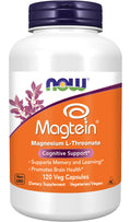 NOW Foods Supplements Magtein, Magnesium L-Threonate, 120 Veg Capsules