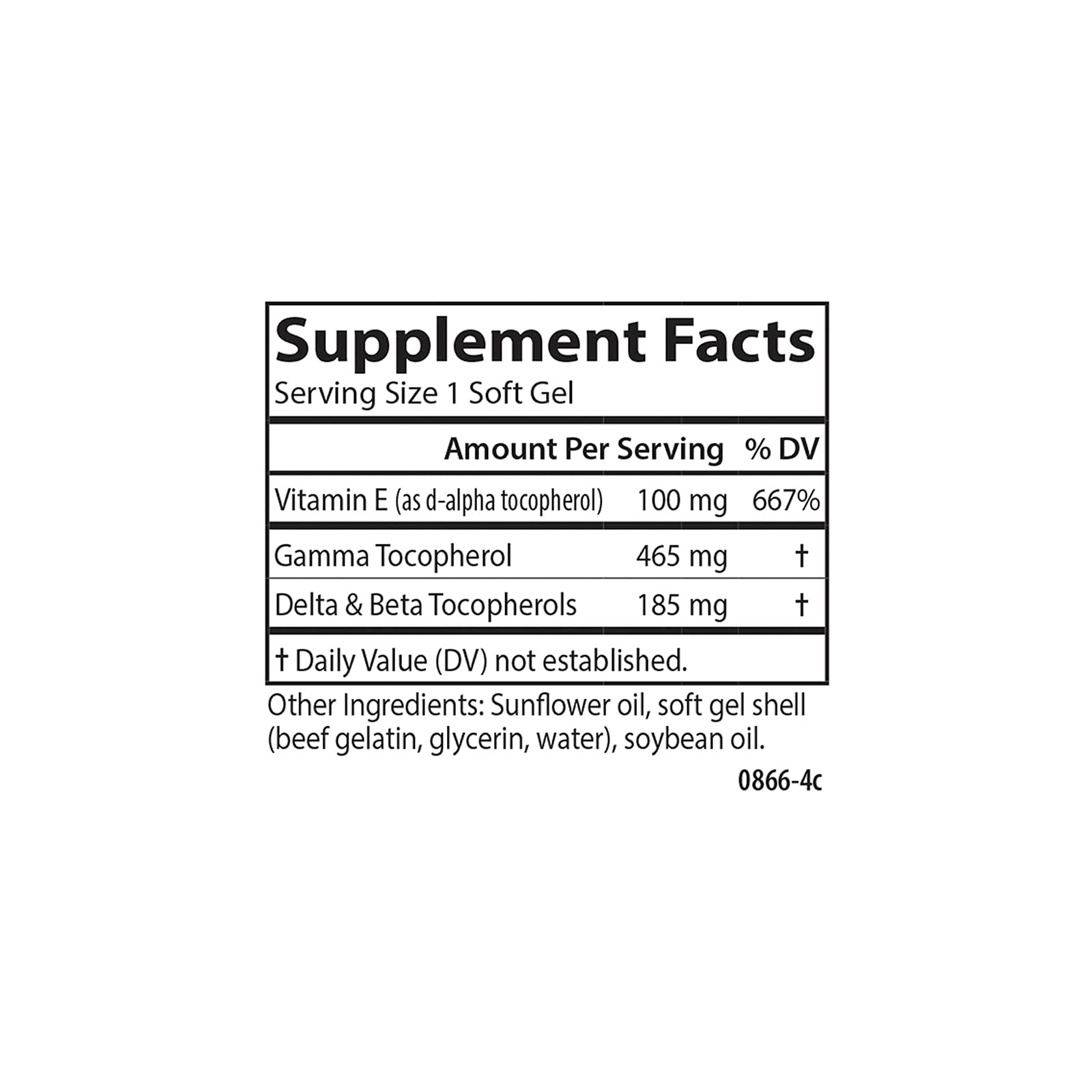 Carlson Gamma E-Gems, 465 mg, Gamma Tocopherol, 600 Softgels