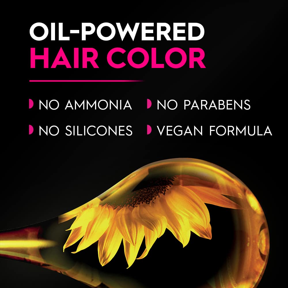 Garnier Olia Hair Color, Ammonia-Free Permanent Hair Dye, Oil-Powered Formula for 100% Gray Coverage and 3x Shinier Hair, Vegan & Cruelty Free, 6.0 Light Brown, 1 Count