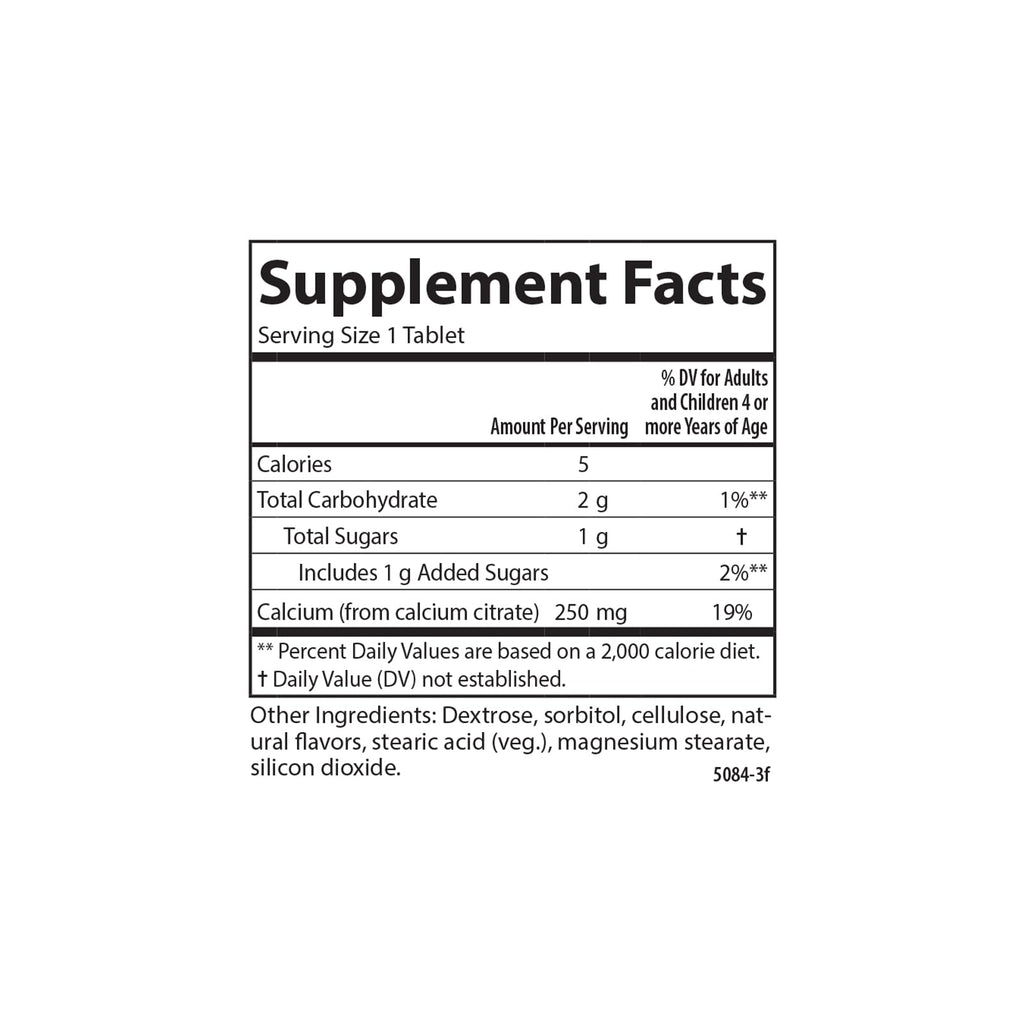 Carlson Kid's Chewable Calcium, 250 mg, Bone Support, 120 Chewable Tablets