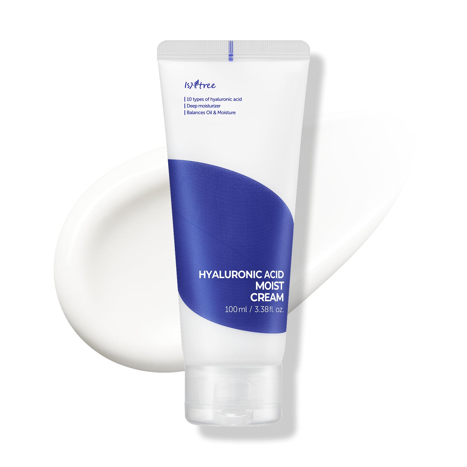 ISNTREE Hyaluronic Acid Moist Cream | Korean Face Moisturizer with Hyaluronic Acid | Deep Hydration, Fragrance-Free Moisturizer for Dry Skin, 3.38 fl oz