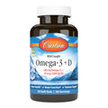 Carlson Omega-3 + D, 600 mg Omega-3s with EPA & DHA + 2,000 IU Vitamin D3, Wild-Caught Fish Oil, Norwegian-Sourced Omega-3 Supplement, Heart, Brain & Bone Support, 50 Soft Gels