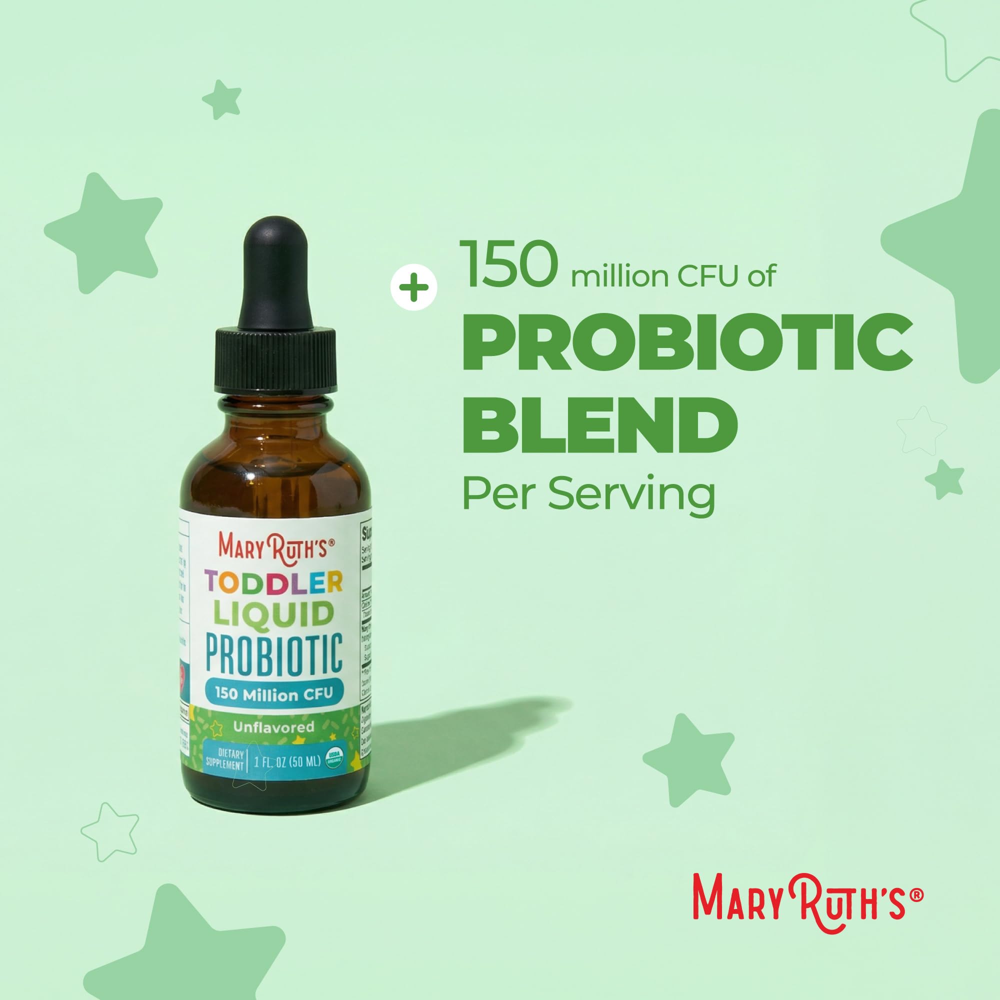 MaryRuth's Organic Toddler Probiotic Liquid Drops, Sugar Free, Ages 1-3
