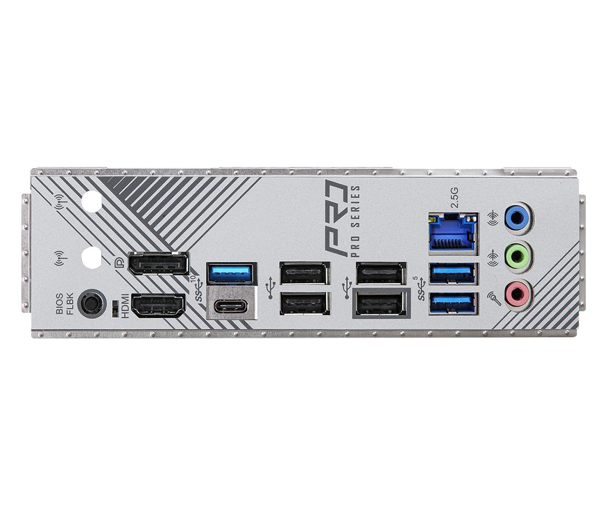Asrock B650M Pro RS AMD Socket AM5 Ryzen 7000/8000/9000 Series DDR5 7200+ (OC) MHz 256GB M.2 Key E for WiFi SATA3 6.0 Gb/s Micro ATX Motherboard 2.5G LAN BIOS Flashback