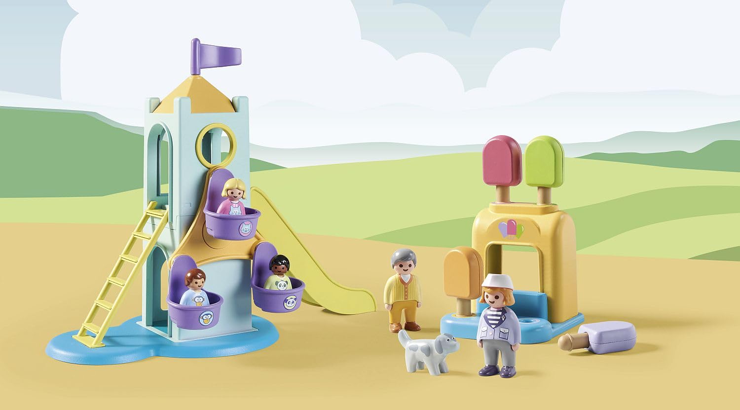 Playmobil 1.2.3: Adventure Tower with Ice Cream Booth
