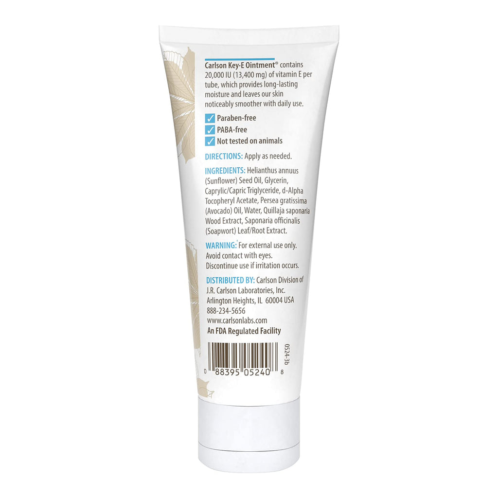 Carlson Key-E Ointment, For Dry & Rough Skin, Coconut Oil, Unscented, 4 oz