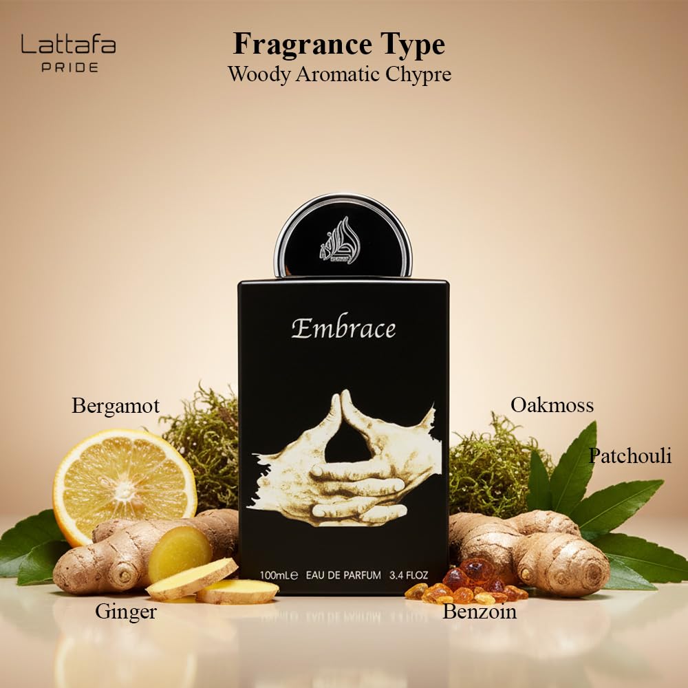 Lattafa Pride Embrace Eau de Parfum Spray for Unisex, 3.4 Ounce