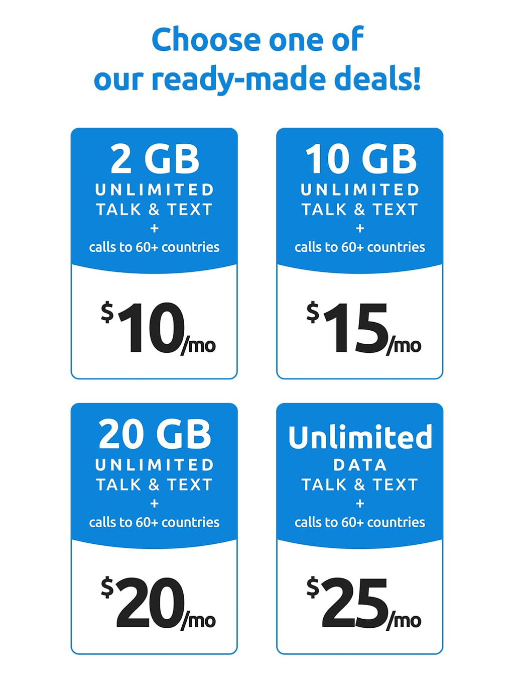 Tello Mobile - US Prepaid SIM Card (3 in 1) | Bring Your Own Phone Kit | Phone Plans Starting at $5/mo up to $25/mo | Nation-Wide 4G LTE/5G Coverage