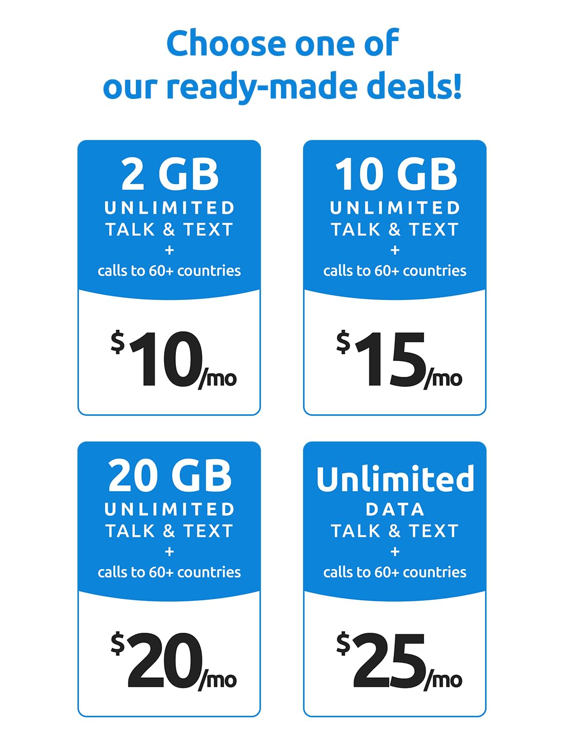 Tello Mobile - US Prepaid SIM Card (3 in 1) | Bring Your Own Phone Kit | Phone Plans Starting at $5/mo up to $25/mo | Nation-Wide 4G LTE/5G Coverage