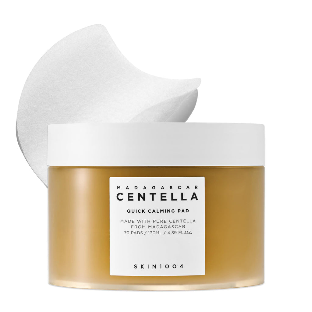 SKIN1004 Centella Quick Calming Pad, 70 Pads, Korean Face Toner Pad with Madagascar Centella Asiatica & Hyaluronic Acid, Hydrating & Soothing Facial Toner Pads for Gentle Exfoliation, Korean Skin Care
