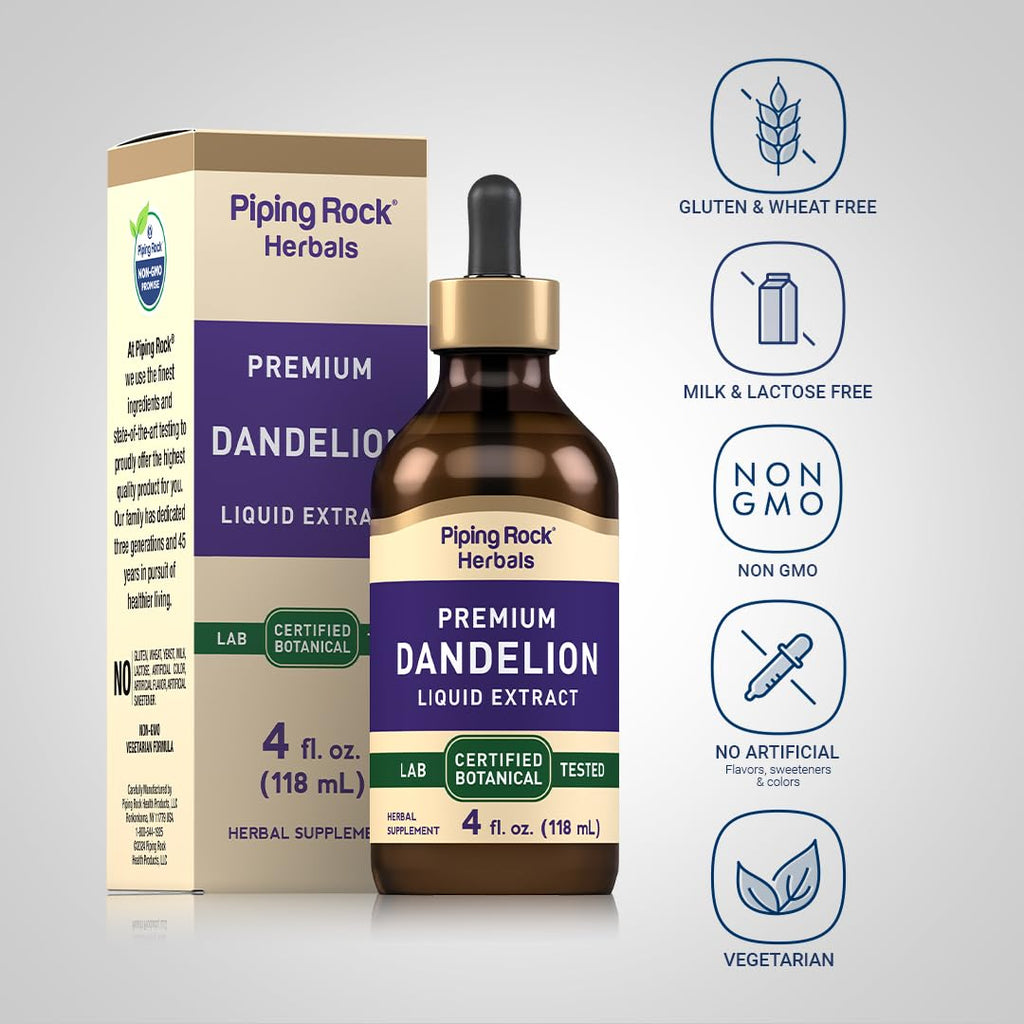 Piping Rock Dandelion Root Extract Liquid | 4 fl oz