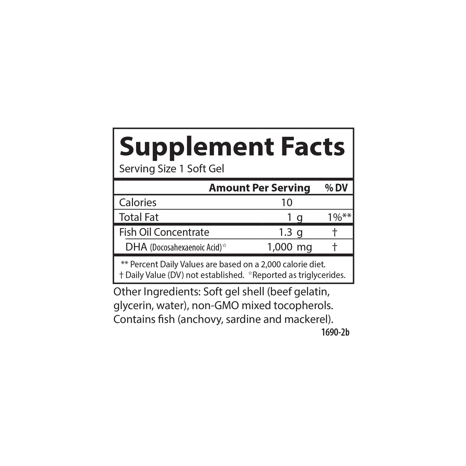 Carlson Elite DHA Gems, 1000 mg, DHA in a Single Soft Gel, 30 Soft Gels