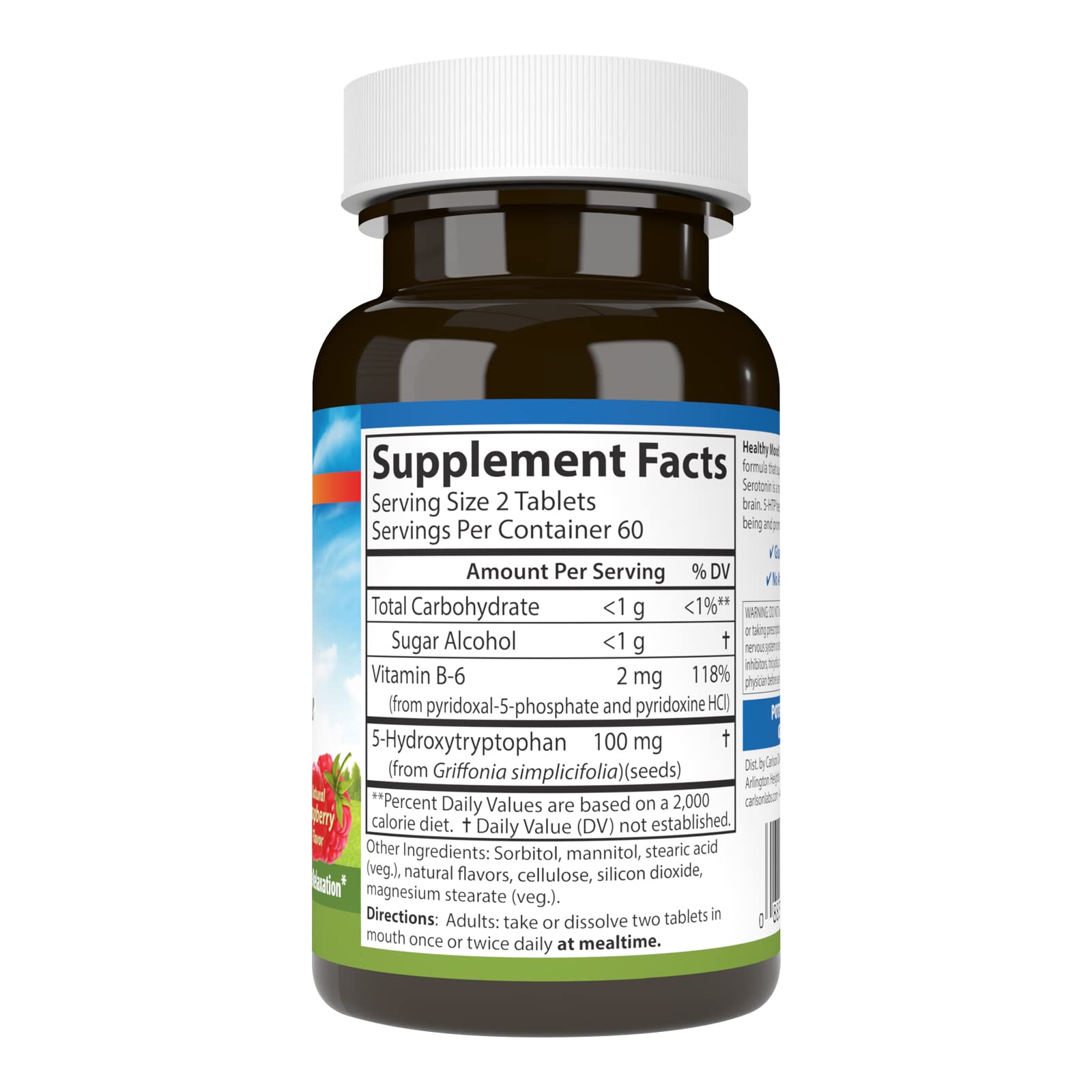 Carlson Healthy Mood 5-HTP Elite, 100 mg, Healthy Mood, 120 Tablets