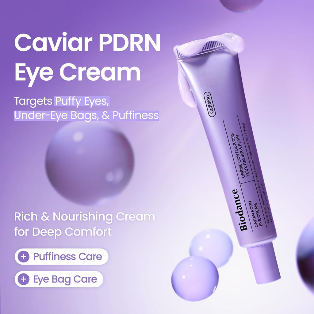 BIODANCE Caviar PDRN Eye Cream, Under Eye Cream for Sagging Eye Bags and Puffiness, De-Puffing and Contour Lifting, Self Care Gifts for Women, Korean Skin Care | 1.01 fl.oz
