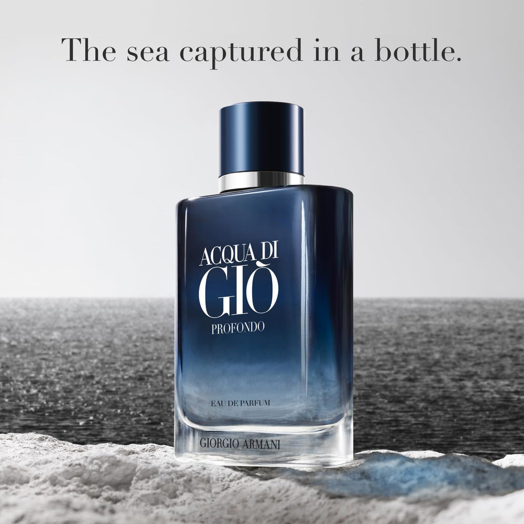 Armani beauty – Acqua di Giò Profondo – Eau de Parfum – Cologne for Men – Fresh & Aromatic Men’s Fragrance – Mandarin, Lavender, Cedarwood Notes - 1.0 Fl Oz
