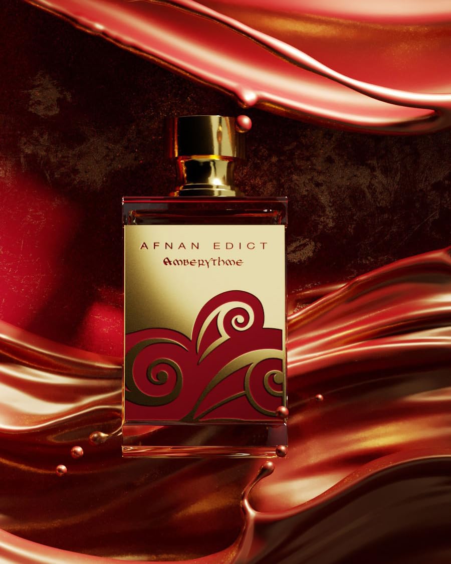 Afnan Edict Amberythme Unisex Luxury Eau de Parfum Spray, 2.7 Fl. Oz – Warm & Indulgent Amber Perfume with Cinnamon, Vanilla & Sandalwood