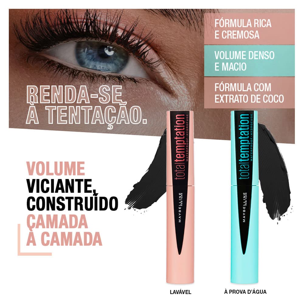 Maybelline New York Total Temptation Washable Mascara, Very Black, 0.27 fl. oz.