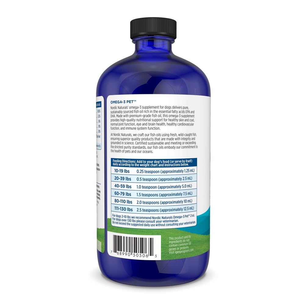 Nordic Naturals Omega-3 Pet, 1380mg Fish Oil for Dogs w/EPA DHA - 16oz