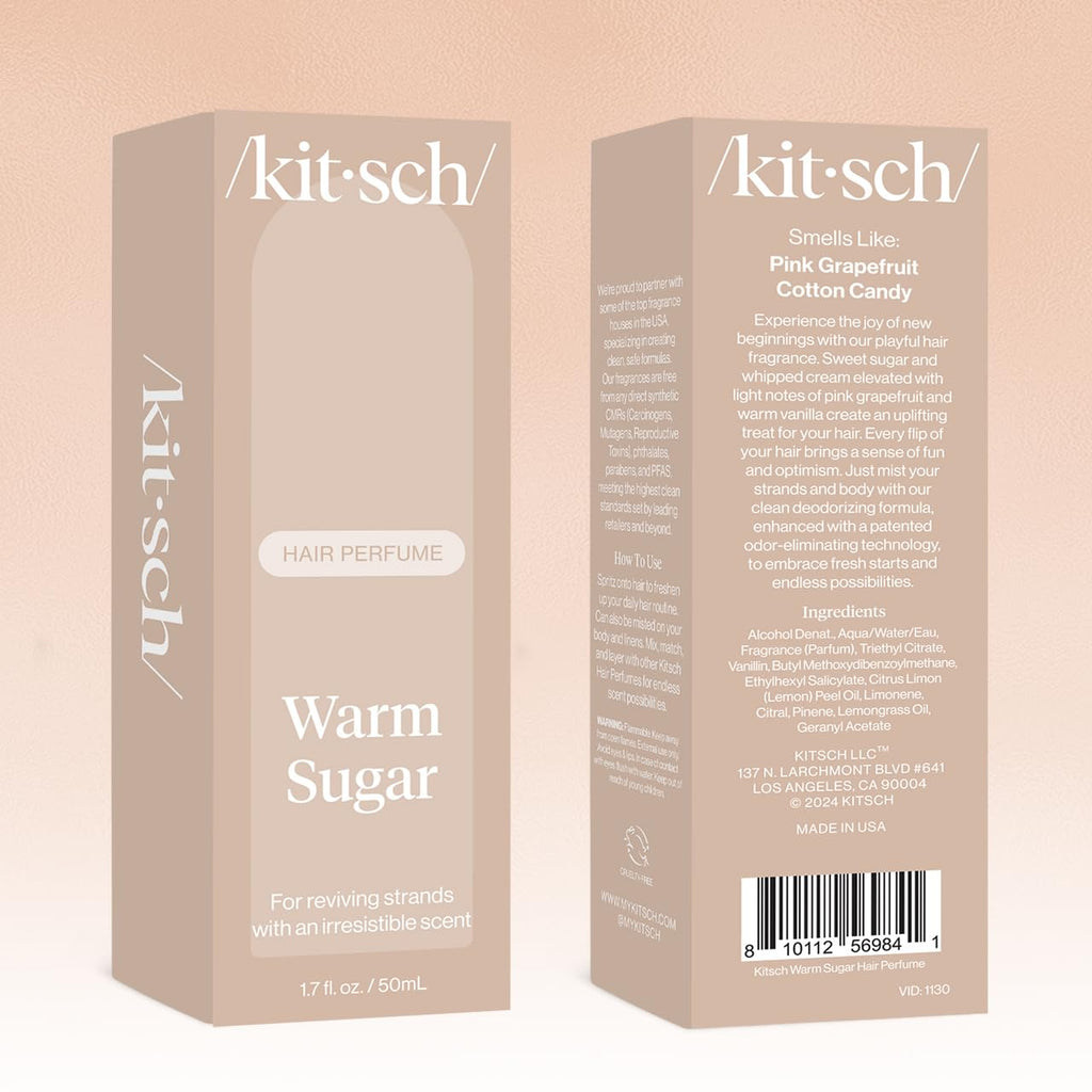 Kitsch Hair Perfume for Women – Hair Spray & Body Mist – Warm Sugar, 50mL