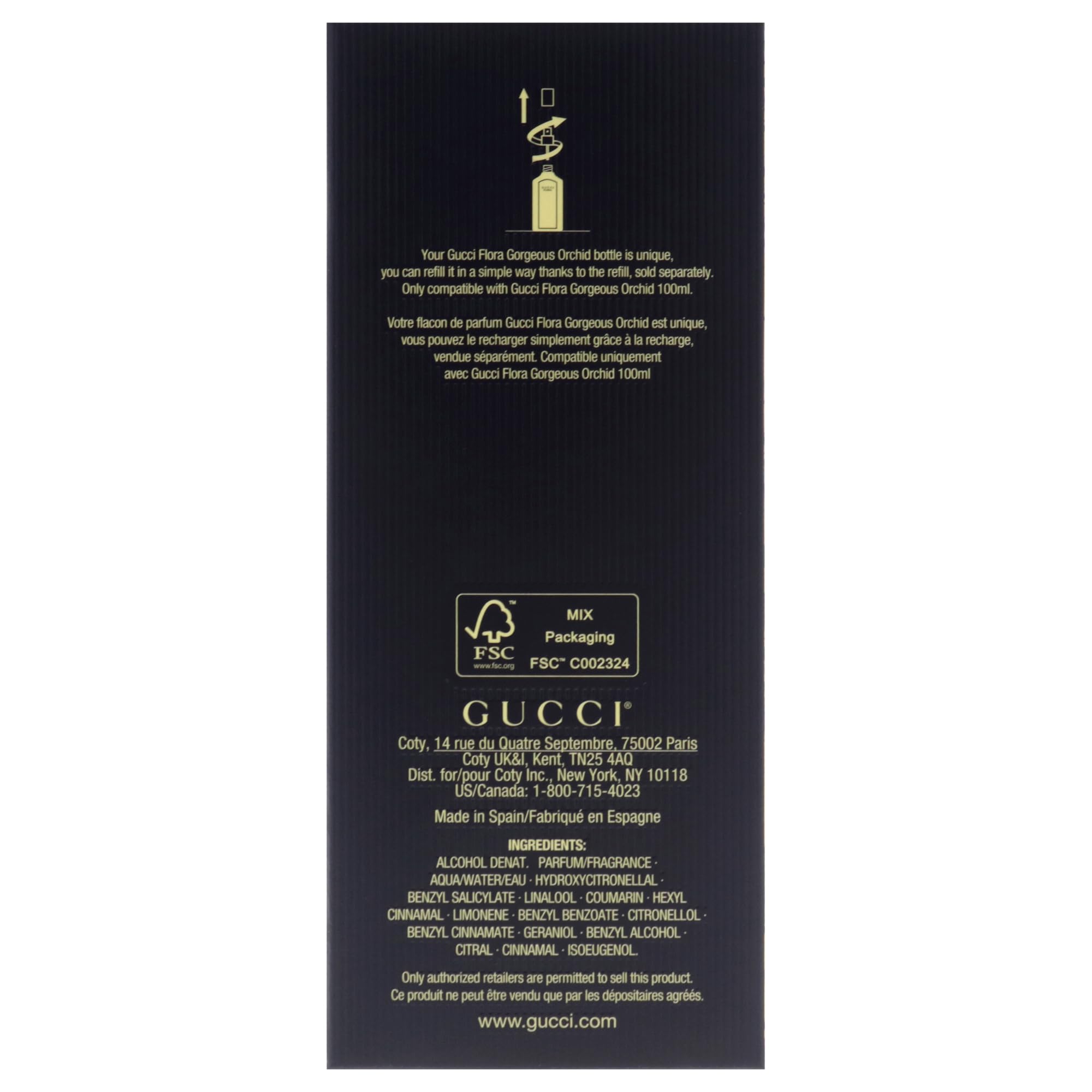 Flora Gorgeous Orchid by Gucci for Women - 3.3 oz EDP Spray (Refillable)