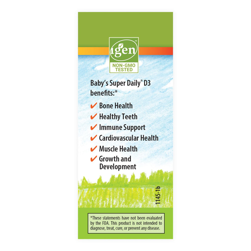 Carlson Baby's Plant-Based Super Daily D3, Unflavored, 90 Drops (2.54 mL)