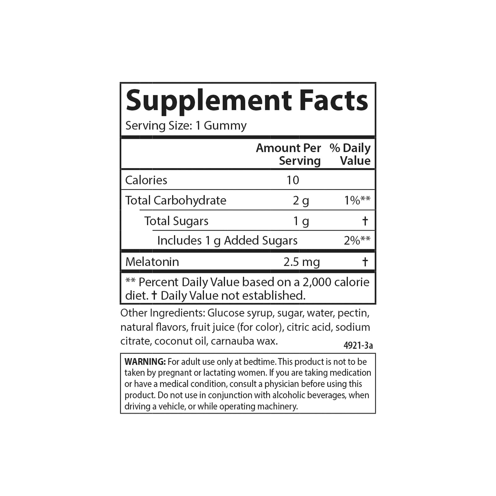 Carlson Melatonin Gummies, 2.5 mg, Healthy Sleep, 100 Vegetarian Gummies