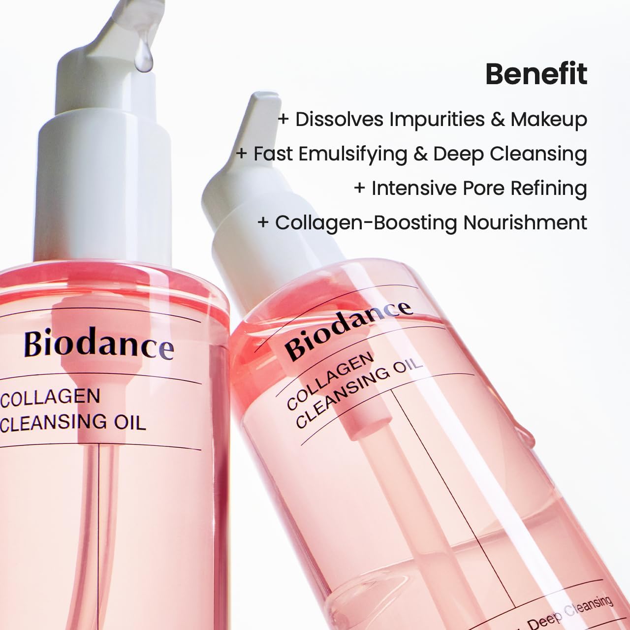 BIODANCE Collagen Cleansing Duo: 2-in-1 Pore Mask to Foam Cleanser & Gentle Cleansing Oil Set, Facial Wash and Makeup Remover for Sensitive Skin, Korean Skin Care, Skin Care Set