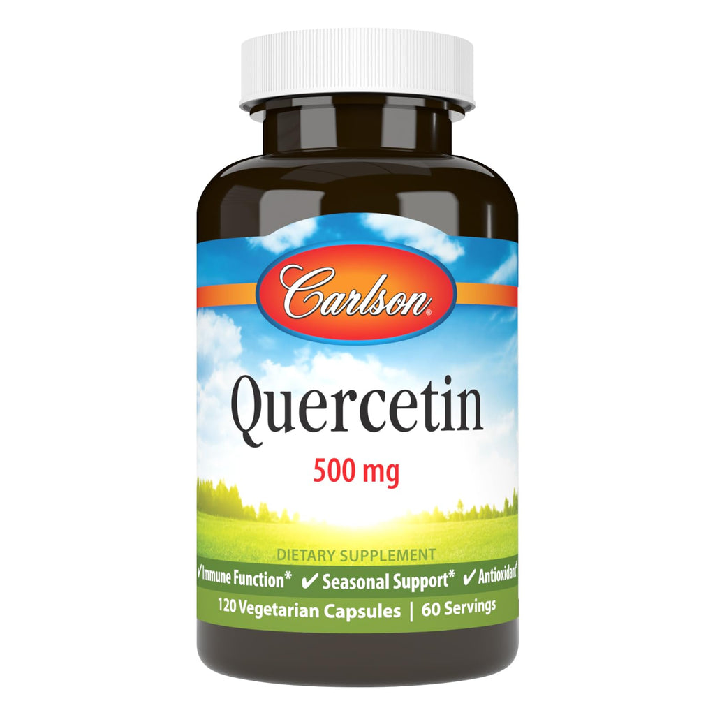 Carlson Quercetin, 500 mg, Seasonal Support, 120 Vegetarian Capsules