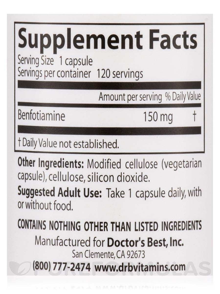 Doctor's Best - Best Benfotiamine (150 mg) 120VC
