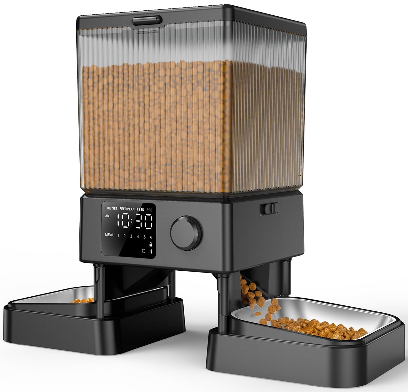 oneisall Automatic Cat Feeder for 2 Cats Pets, Timed Cat Food Dispenser