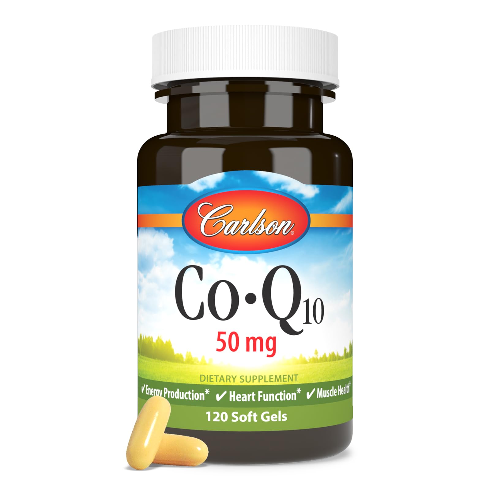 Carlson Co-Q10, Co-Enzyme Q10, 50 mg, 120 Softgels