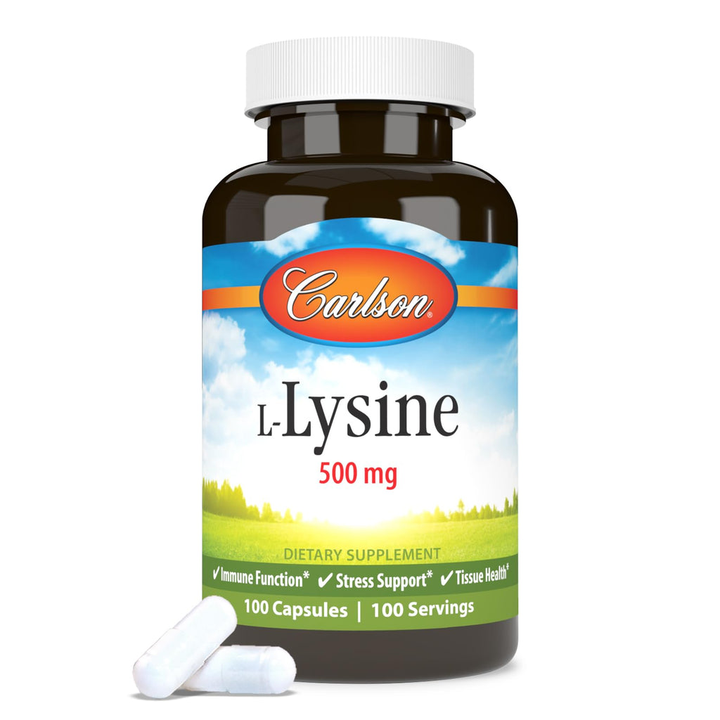 Carlson Labs L-Lysine, 500mg, 100 Capsules