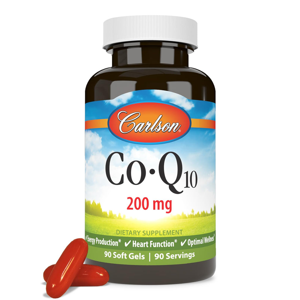 Carlson Co-Q10, Co-Enzyme Q10, 200 mg, 90 Softgels