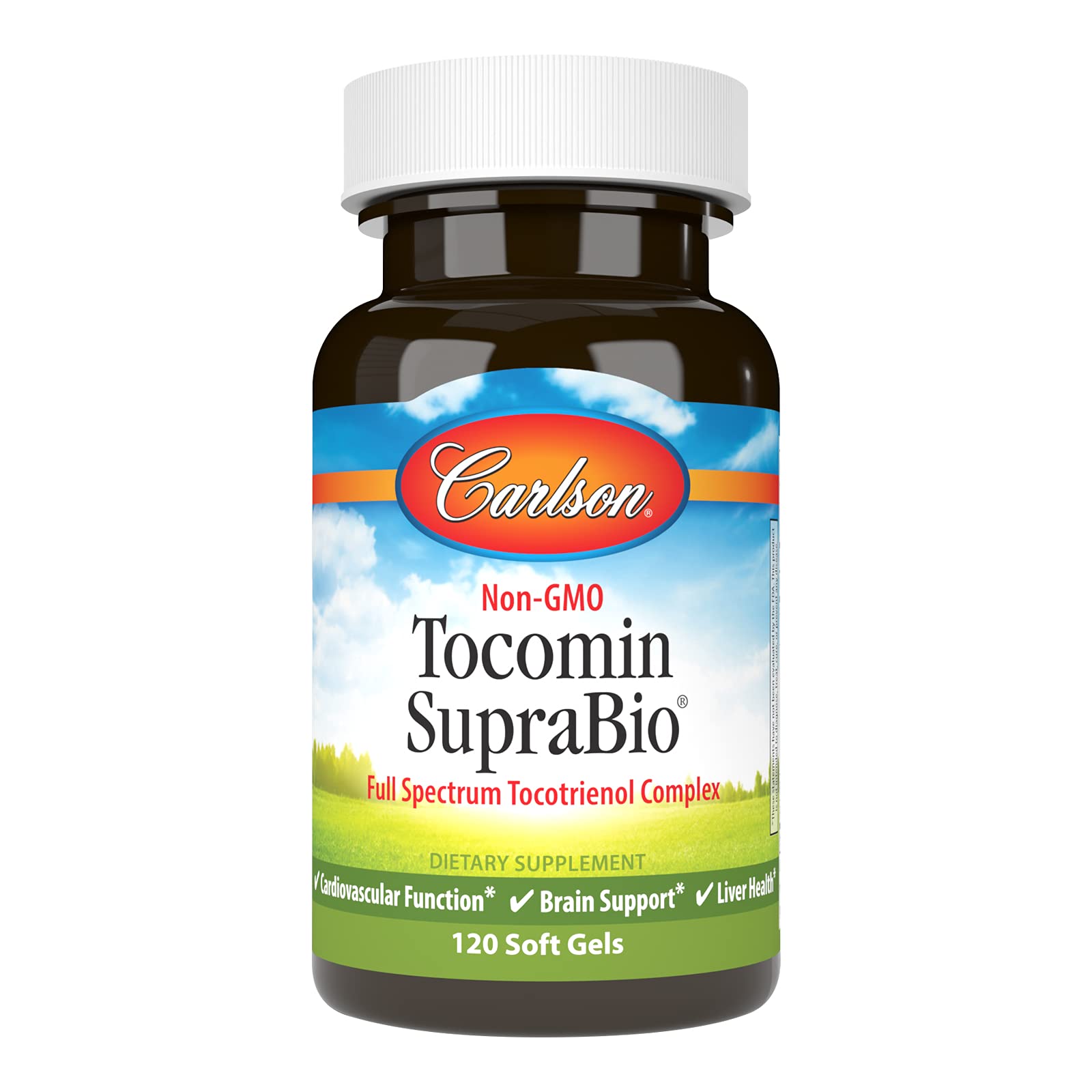 Carlson Tocomin SupraBio, Non-GMO Tocotrienols, Alpha, 120 Softgels