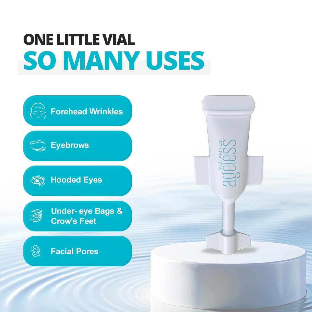 Instantly Ageless - Instant Face Lift Cream - Skin Care Anti Aging Face Cream - Wrinkle Tightener - Eye Cream For Puffiness and Bags Under Eyes - Facelift 5 Vials