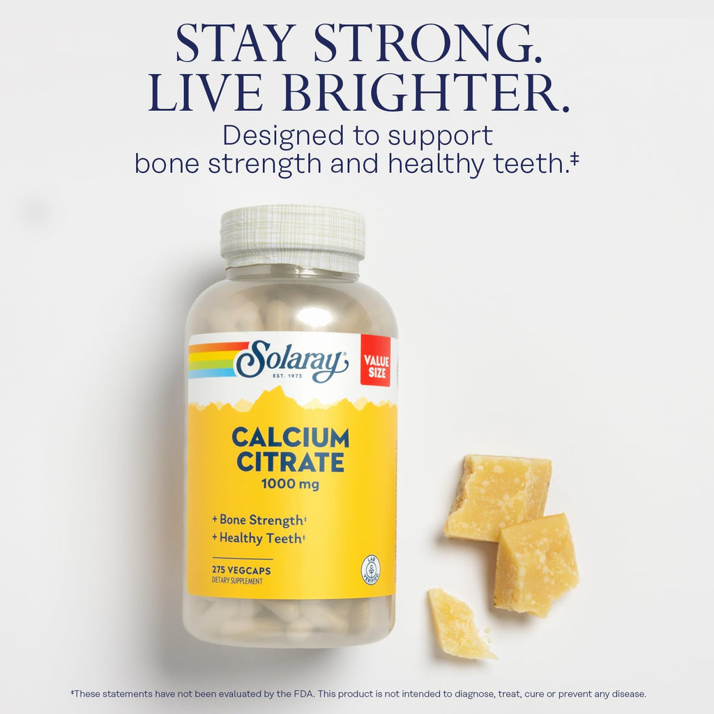 SOLARAY Calcium Citrate 1000 mg, 275 VegCaps