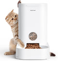 PAWGETHER® Gravity Cat Feeder, 1 Gallon/3.5L Dog Food Dispenser, No-Electricity Automatic Pet Feeder, Auto Refill Food Bowl for Cats & Small, Medium Dogs Easy to Fill