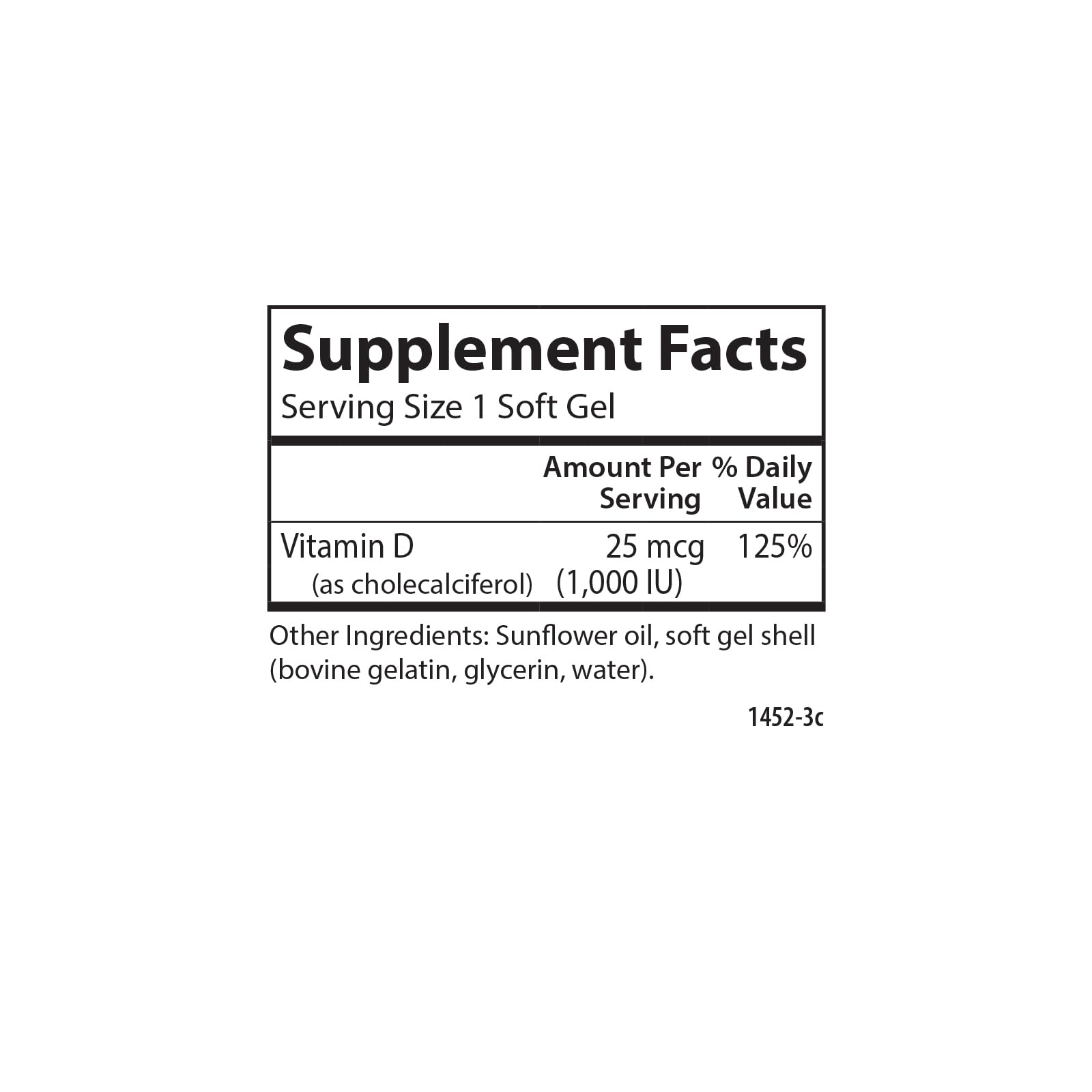 Carlson Vitamin D3, 1000 IU (25 mcg), Bone Health, 250 Softgels