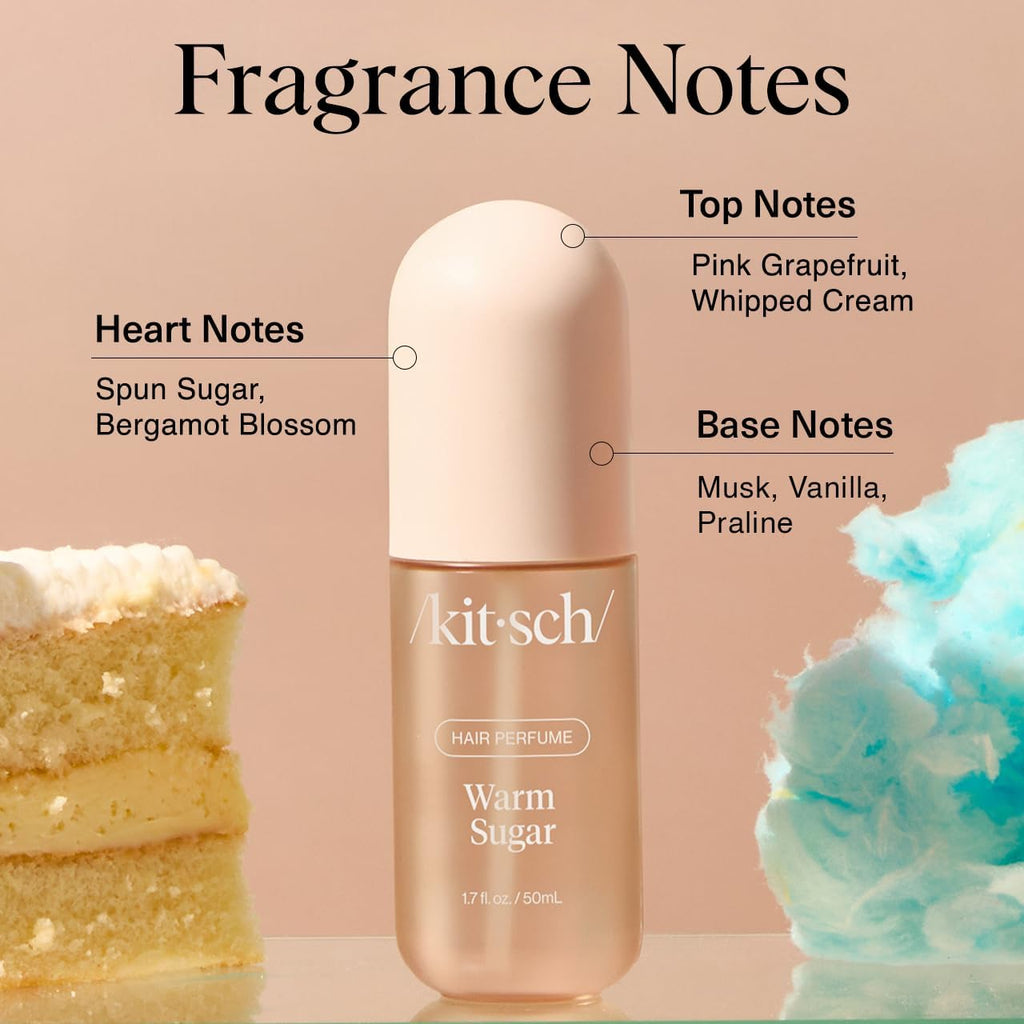 Kitsch Hair Perfume for Women – Hair Spray & Body Mist – Warm Sugar, 50mL