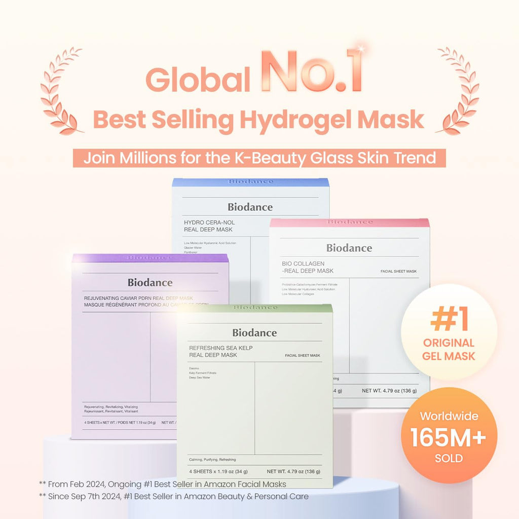 BIODANCE Soothing & Renewal Duo: Sea Kelp & Caviar PDRN Real Deep Overnight Gel Mask for Glass Skin, Korean Skin Care, Skin Care Set
