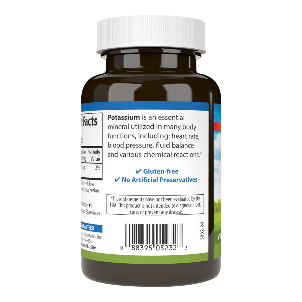 Carlson Potassium, 99 mg, Nerve Health, Muscle Function, 250 Tablets