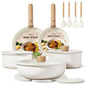 CAROTE 19pcs Pots and Pans Set Non Stick, Cookware Set Detachable Handle