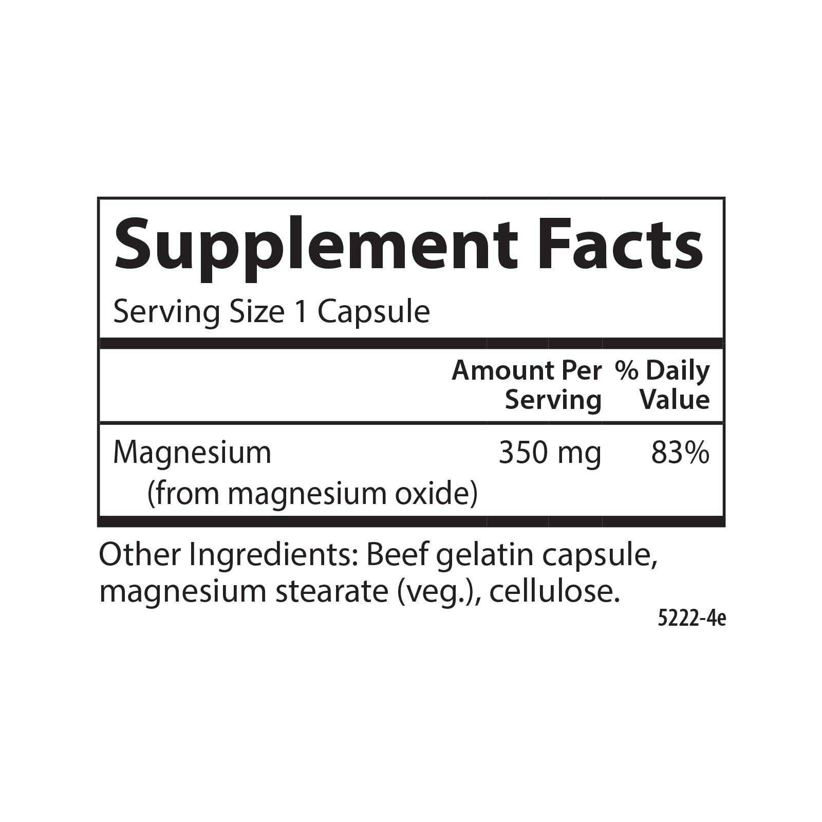 Carlson Magnesium, 350 mg, Circulation Support, Nerve Health, 180 Capsules