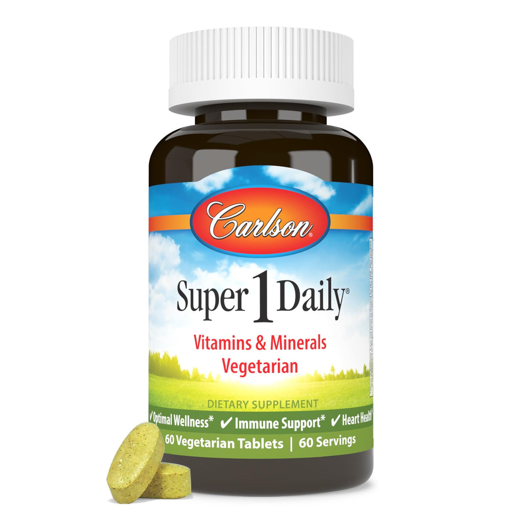Carlson Super 1 Daily, Vegetarian Multiple Formula, 60 Tablets