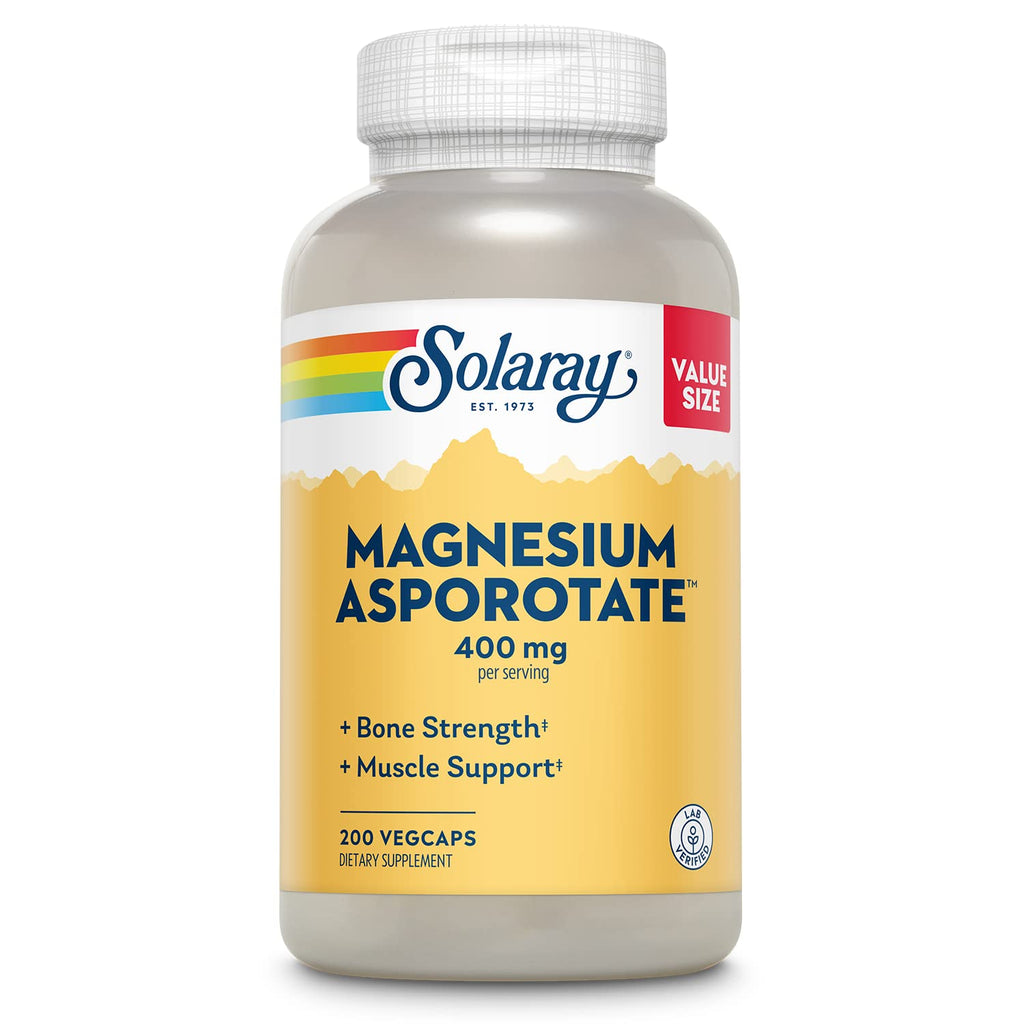 Solaray Magnesium Asporotate 400 mg, 200 VegCaps