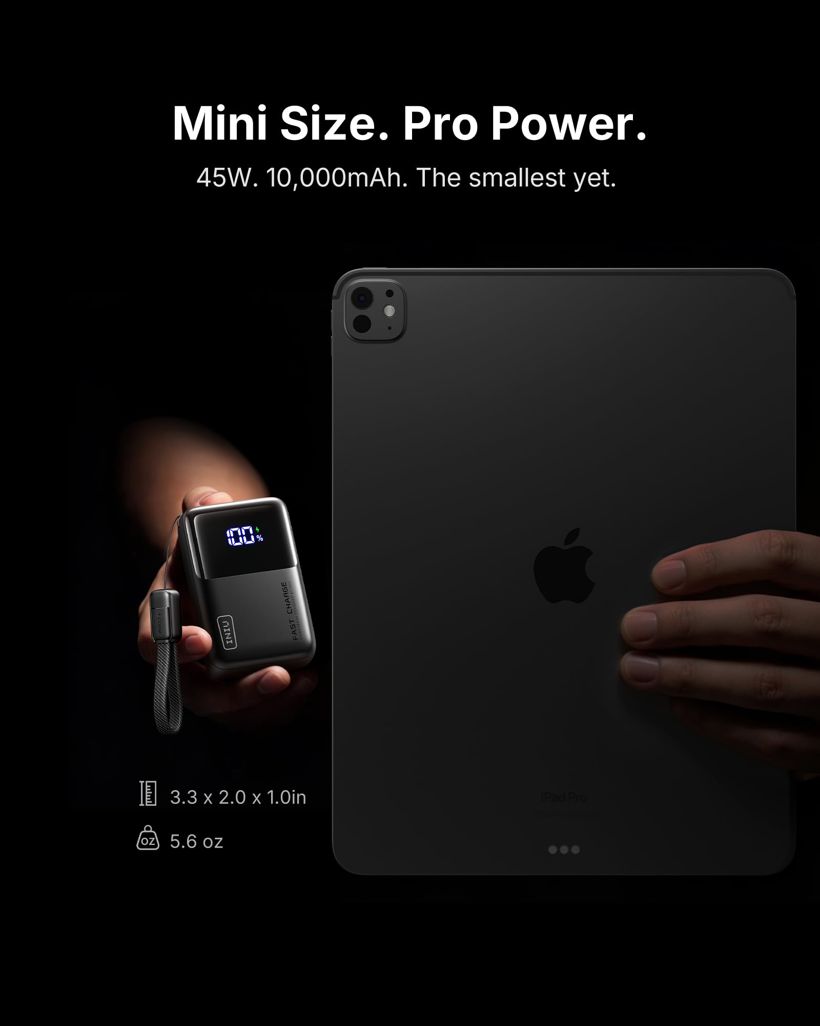 INIU Portable Charger, Ultra Mini 10000mAh 45W Fast Charging Power Bank