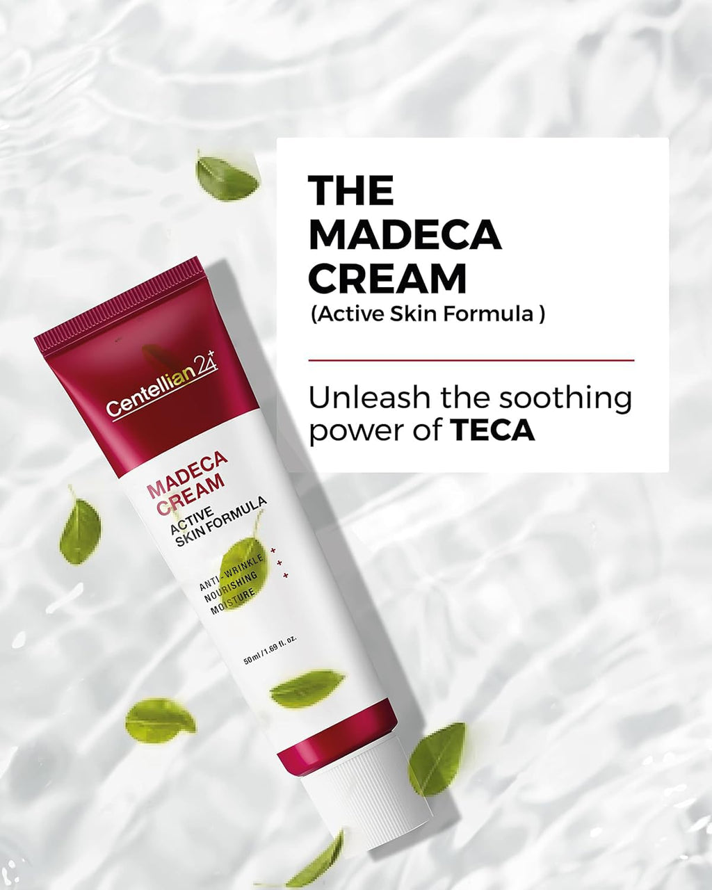 CENTELLIAN 24 Madeca Cream Active Formula (1.7fl oz) - Centella Moisturizer for Face, Korean Skin Care. Dry, Sensitive Skin. TECA, Centella Asiatica, Madecassoside