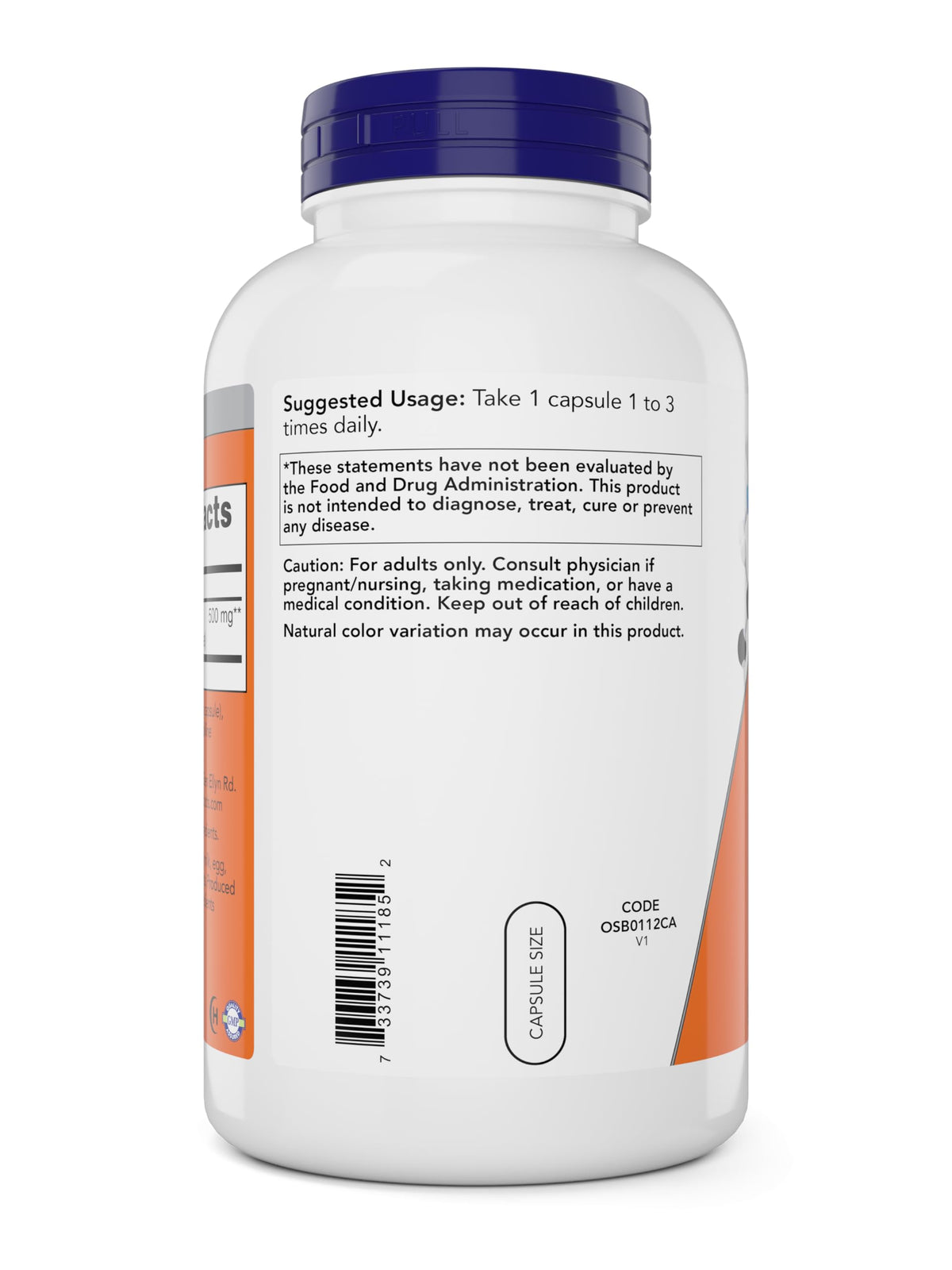 Now L-Lysine 500 mg, 360 Vegetarian Capsules