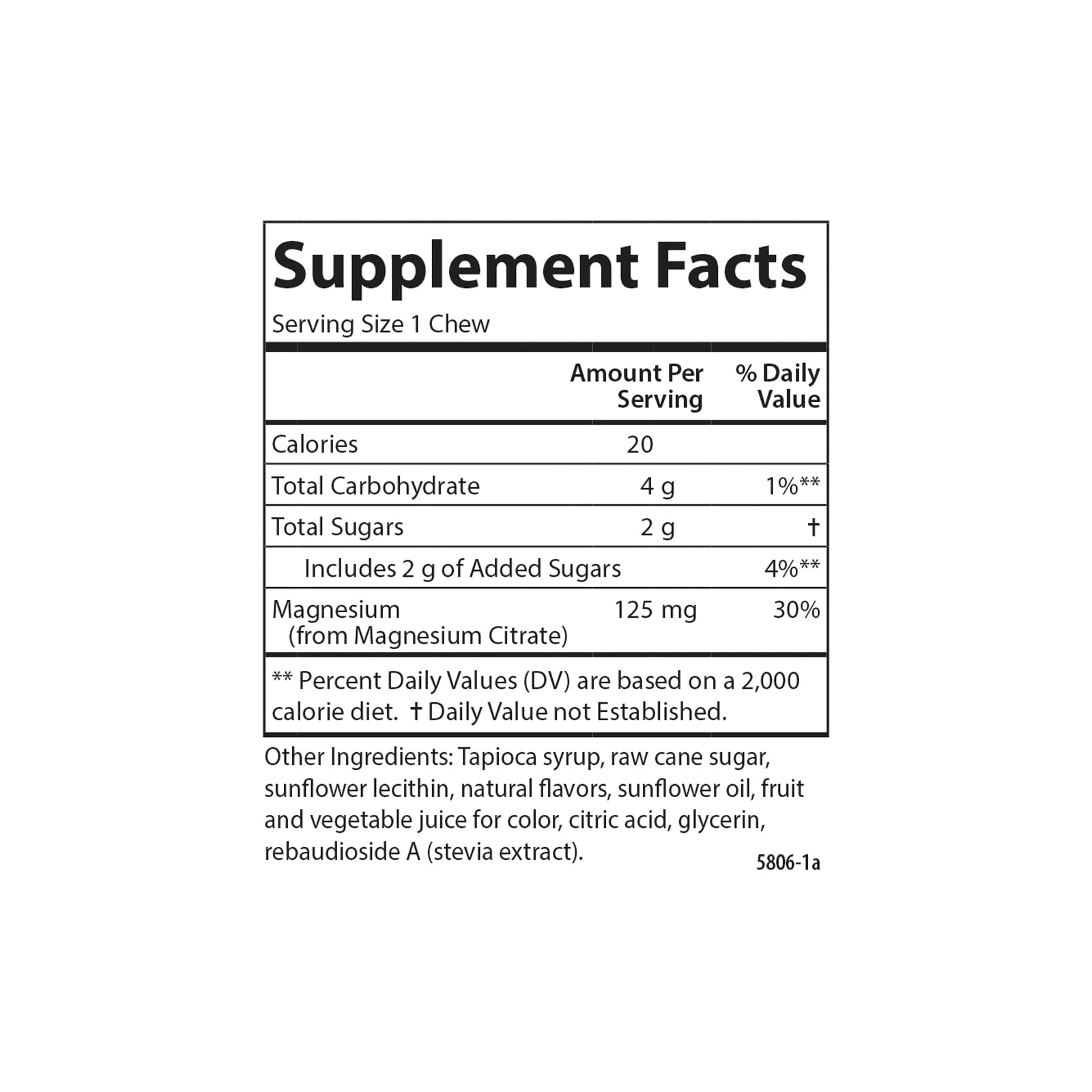 Carlson Magnesium Soft Chews, 125 mg, 40 Vegetarian Soft Chews